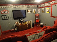 Movie Room at Book Nook Inn bed and breakfast by Beaumont, TX
