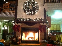 Fire place at Boook Nook Inn outside of Beaumont, Tx in the town of Lumberton, TX