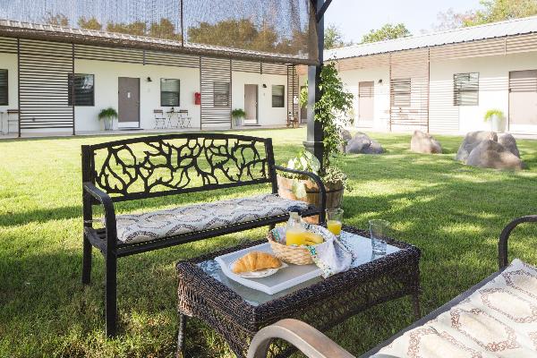 Our tranquil courtyard offers 2 BBQ grills for your use.
