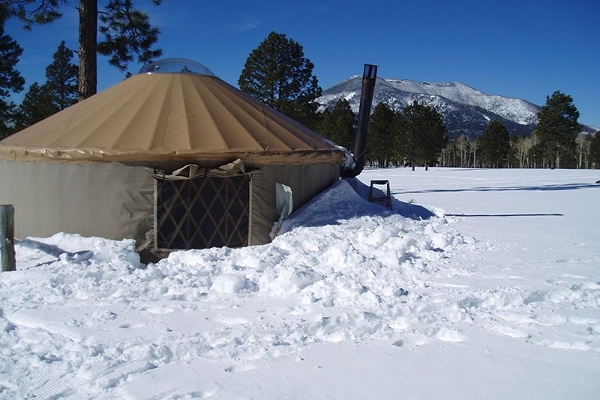 Large Yurt in Winter