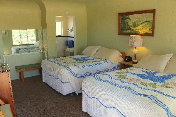 Room 14, with two full sized beds, is a very pleasant place to spend a night.