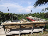 Outdoor platform overlooking the Ocean