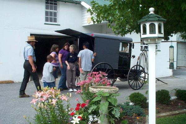 Visiting an Amish farm.