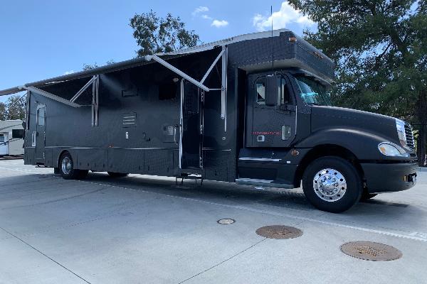 2008 Haulmark 43’ Toter with Super slide and Garage