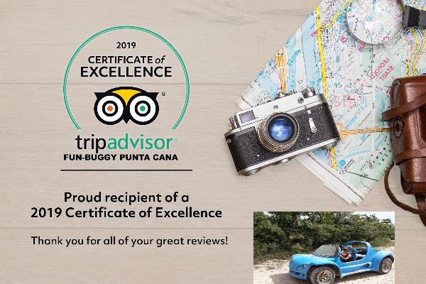 tripadvisor rewarded 2011 till 2019!! no other buggy tour has achieved this, hall of fame reward 20011-2015