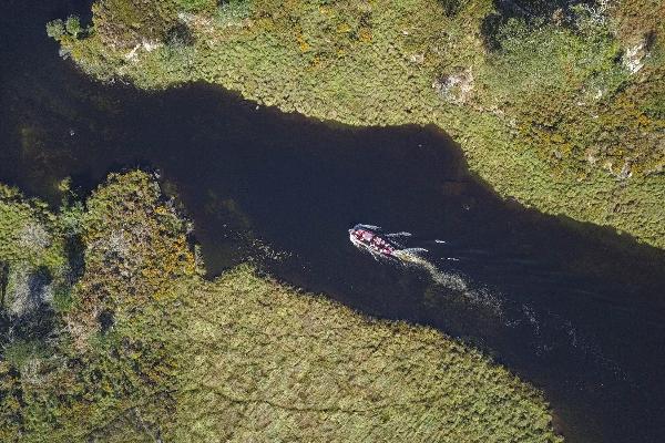 Boat through the Long Range River