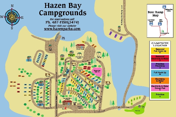 Hazen Bay Campground Map