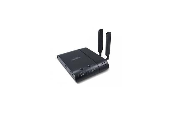 Cradlepoint CBA750B-LPE Enterprise Grade Single Ethernet Port Router with integrated Multi-Band LTE Wireless Modem and dual LTE SMA-F antennas