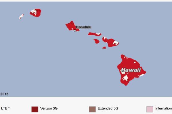Verizon's Superior Statewide 4G Coverage in Hawaii