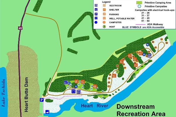 DOWNSTREAM RECREATION AREA MAP