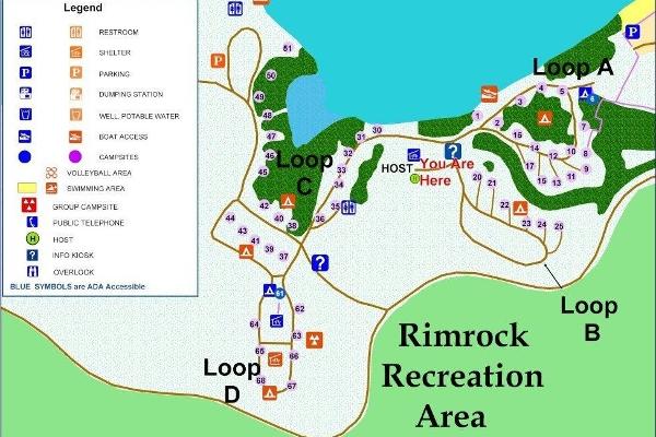 RIMROCK RECREATION AREA MAP