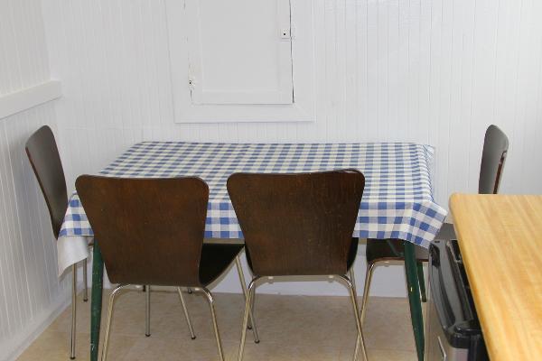 Dining table for four.