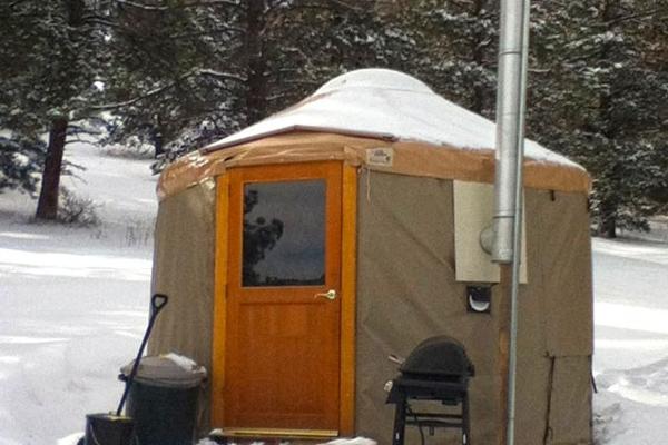 Small Yurt in Winter