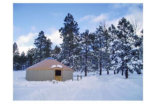 Sunflower Yurt in winter
