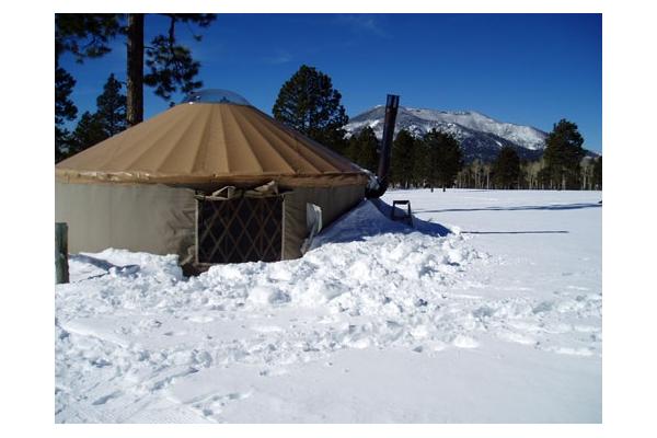 The yurt in the snow