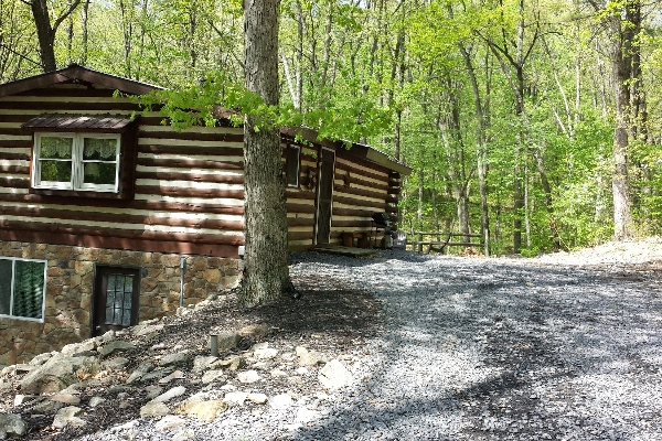 Brown Roof Log Cabin located at Raystown Lake, PA