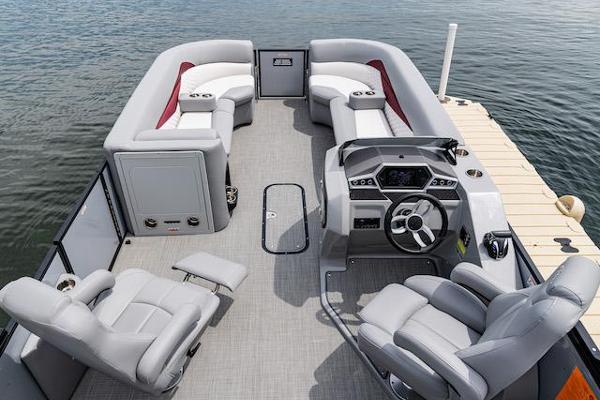 A true Tritoon luxury interior loaded with options