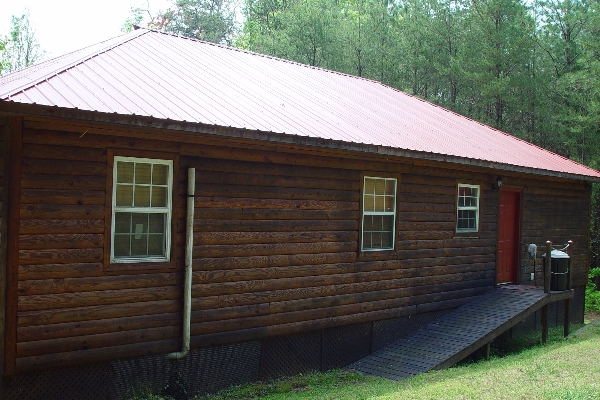 View of back of cabin