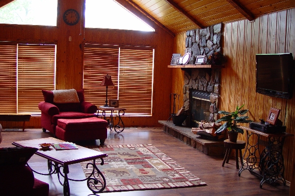 Living area of cabin