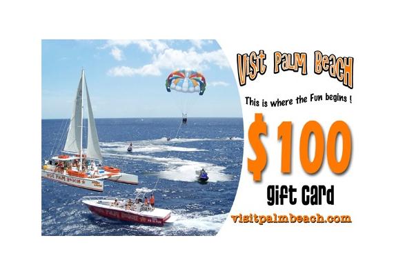 $100 Visit Palm Beach Gift card PROMOTION