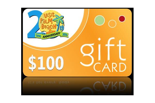 $100 Visit Palm Beach Gift card 