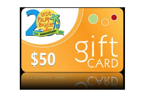 $50 Visit Palm Beach Gift Card
