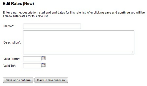 Rate Lists